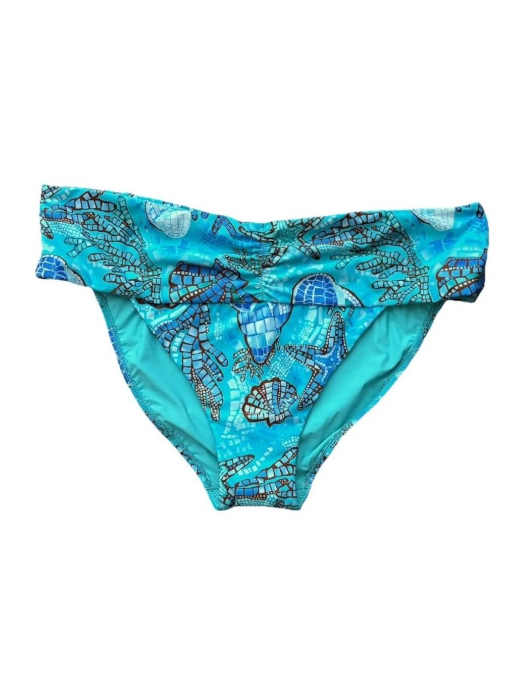 Seafolly Australia Women’s Sz 14 Aqua Hipster Bikini Bottoms Swim Seashell NWT